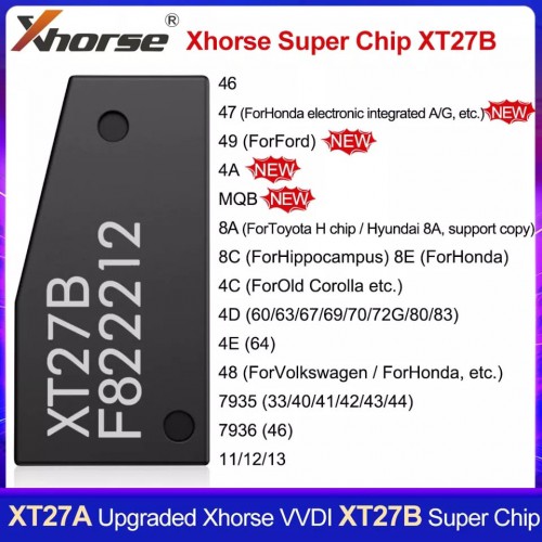 2022 New Xhorse VVDI Super Chip XT27B Adding 47 49 4A MQB (5pcs)